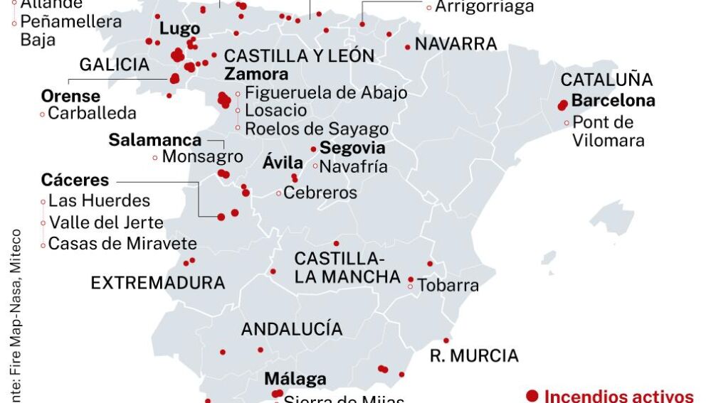 Incendios en España 18 de julio