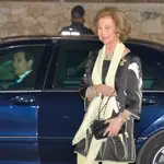 La reina Sofía a su llegada al concierto de música clásica The Encore Music Festival. EFE/Antonio Paz