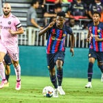 Ansu Fati marcó uno de los goles del Barcelona.