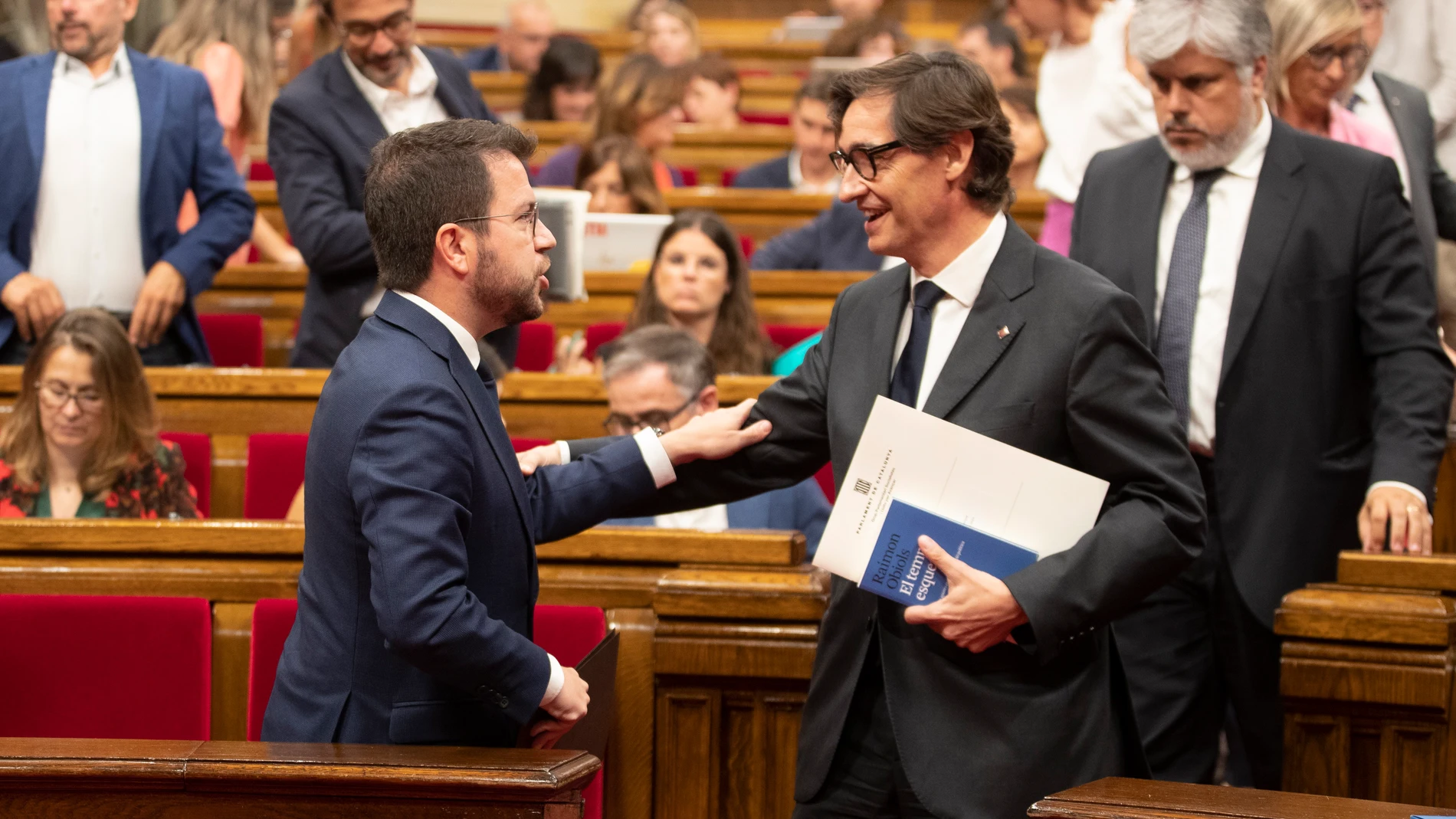 El presidente de la Generalitat, Pere Aragonès i el líder de los socialistas catalanes, Salvador Illa