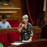 La consellera de Justicia, Lourdes Ciuró, en el Parlament