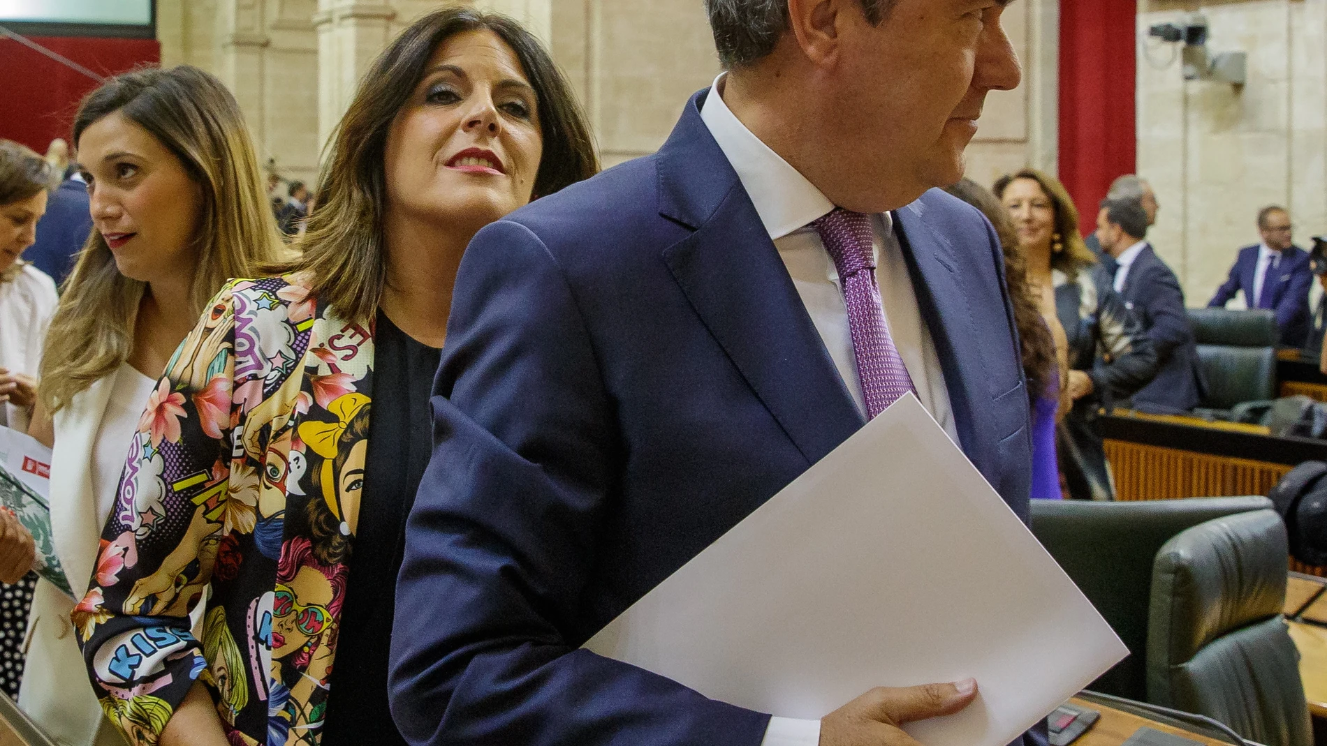 El líder de la oposición, el socialista Juan Espadas, ayer en el Pleno