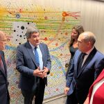 El ministro de Inclusión, Seguridad Social y Migraciones, José Luis Escrivá, junto con el presidente de ATA, Lorenzo Amor (izqda.) y Javier Valle, consejero director general de VidaCaixa