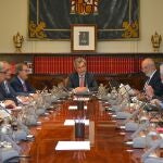 El presidente del Consejo General del Poder Judicial (CGPJ), Carlos Lesmes, durante la reunión del Pleno del Consejo General del Poder Judicial