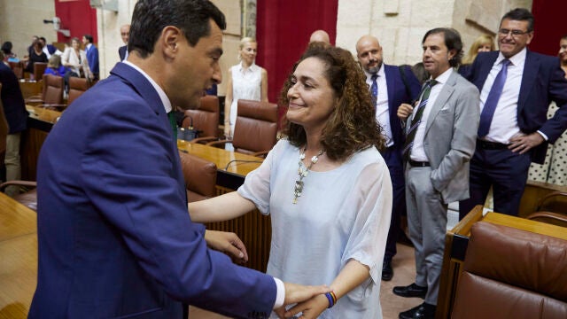 Inma Nieto felicita a Juanma Moreno tras su investidura como presidente de la Junta 21/07/2022
