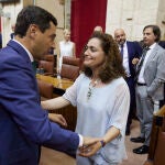 Inma Nieto felicita a Juanma Moreno tras su investidura como presidente de la Junta 21/07/2022