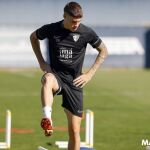 Roberto Fernández con el Málaga.