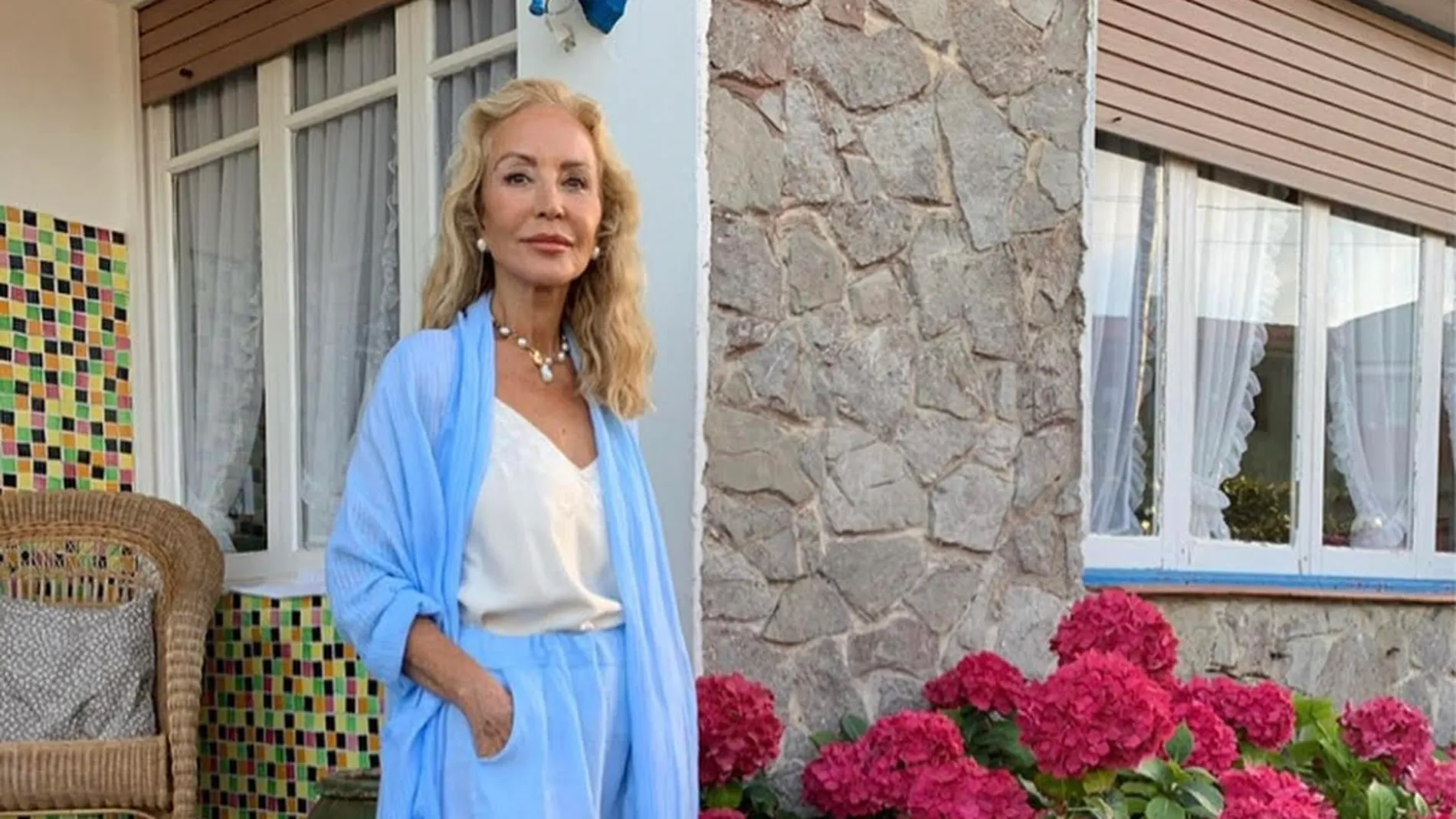 Carmen Lomana disfrutando de las vacaciones.