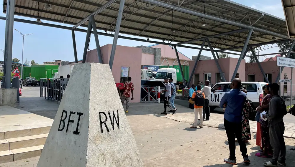 Frontera entre Congo y Ruanda.