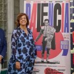 Víctor Zabala,junto a Ángeles Armisén, presidenta de la Diputación de Palencia, y Gema Igual, alcaldesa de Santander