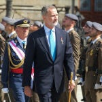 El Rey Felipe VI a su llegada a una Ofrenda Nacional al Apóstol Santiago. César Arxina / Europa Press