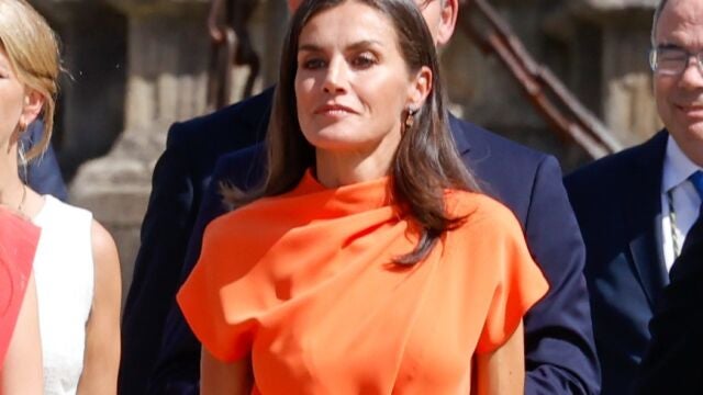 La Reina Letizia en Santiago de Compostela.