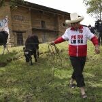 Imagen de Pedro Castillo cuando era candidato a la presidencia de Perú hace un año