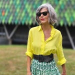 Carmen Gimeno con falda de Zara.