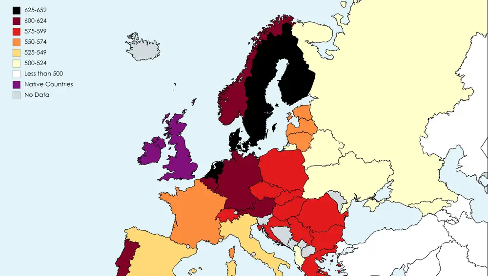 Mapa de Europa de los resultados del EF EPI de 2020