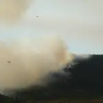Incendio en la localidad de Otero de Naraguantes, perteneciente al municipio de Fabero (León)