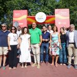 Representantes de la Diputación de Segovia, encabezados por su presidente, Miguel Ángel de Vicente, visitan el Open de Tenis de El Espinar