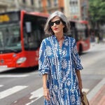 Carmen Gimeno con las sandalias de moda.