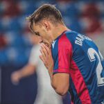 Dani Gómez con el Levante.