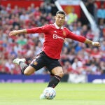 Cristiano Ronaldo, durante el partido del Manchester United contra el Rayo Vallecano