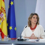 Teresa Ribera, en la rueda de prensa del Consejo de Ministros