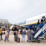 Pasajeros en el aeropuerto de Castellón