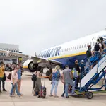Pasajeros en el aeropuerto de Castellón