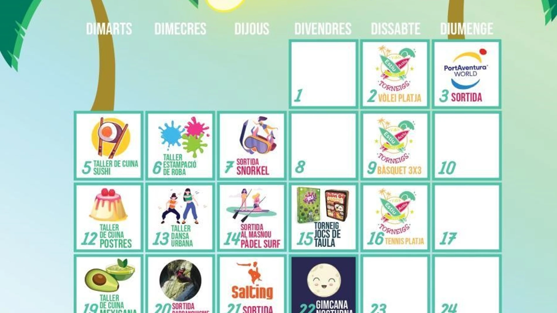 Calendario de Juliol Jove de Vilassar de MarAYUNTAMIENTO DE VILASSAR DE MAR05/08/2022