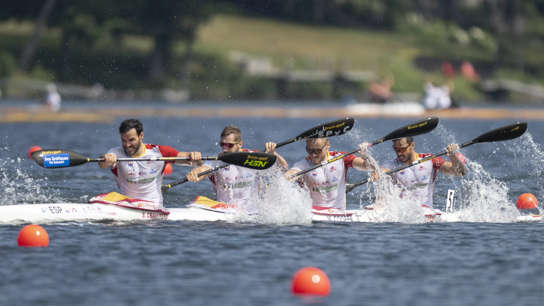 Saul Craviotto, Carlos Arevalo, Marcus Cooper y Rodrigo Germade, campeones del mundo en K4