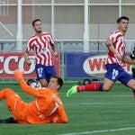 Morata celebra el primer gol que le marcó a la Juventus
