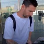 Messi llegó ayer a Barcelona