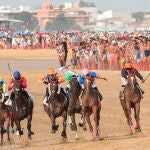 Una de las pruebas del primer ciclo de carreras en Sanlúcar de Barrameda