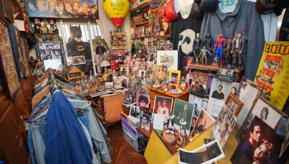 Una de las habitaciones dedicadas ex profeso a los fetiches cinematográficos
