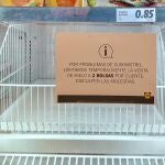 Límite a la venta de hielo en un supermercado Lidl en Aranda de Duero (Burgos)