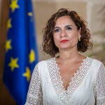 La ministra de Hacienda y Función Pública, María Jesús Montero durante su visita al Ayuntamiento de Jerez de la Frontera