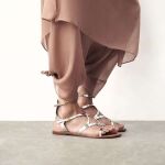 Sandalias planas metalizadas