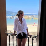 Amelia Bono disfrutando de una escapada a Galicia.