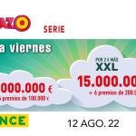 Cupoazo de la ONCE del 12 de agosto 2022. ONCE