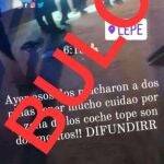 Imagen del desmentido de la Policía Local de Lepe (Huelva), publicado en redes sociales. POLICÍA MUNICIPAL DE LEPE