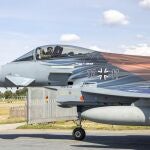 Un Eurofighter alemán aterriza en la base de Neuburg An Der Donau