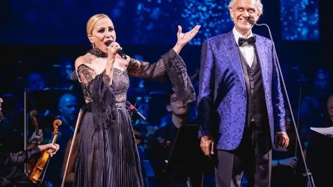 Marta Sánchez y Andrea Bocelli