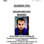 Cartel con el rostro del joven desaparecido