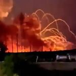 Explosiones en los alrededores de la base de Belbek, al norte de Sebastopol, en una imagen de archivo