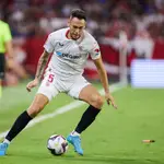 Lucas Ocampos con el Sevilla.