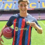 Pablo Torre con el Barcelona.