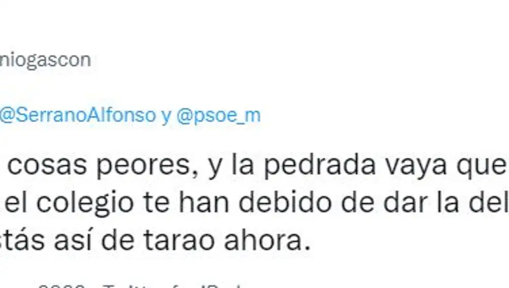 Otro de los tuit que circulan