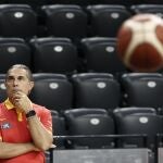 Sergio Scariolo, en un entrenamiento de la selección