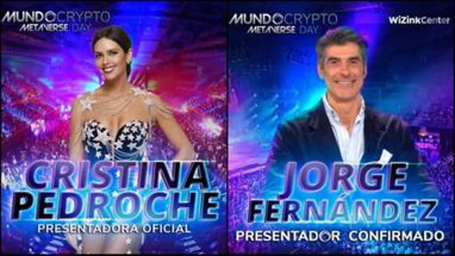 Cartel en el que se anunciaba la presencia de Cristina Pedroche y Jorge Fernández como presentadores del evento