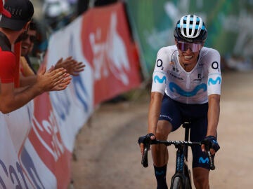 Enric Mas, en la llegada a Les Praeres