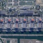 Vista aérea de los reactores de la central nuclear ucraniana de Zaporiyia, la más grande de Europa